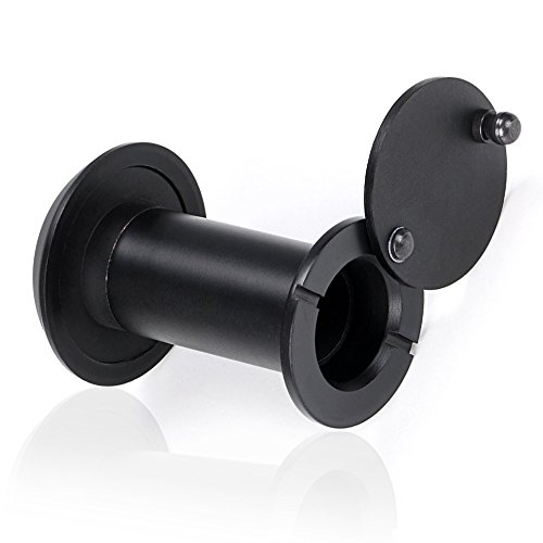 OFKPO Türspion aus Kupfer,200 Grad Weitwinkel Türspion für 35mm bis 55mm Türen(Schwarz) von OFKPO