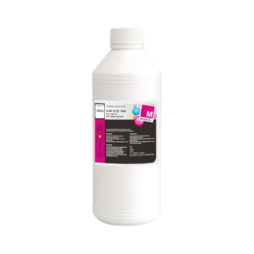 OFKSEWPA 250 ml 500 ml 1000 ml Universal Nachfüllfärbetinte -Set kompatibel mit verschiedenen Tintenstrahldruckern Multi -Color -Tinte(250ml Magenta) von OFKSEWPA