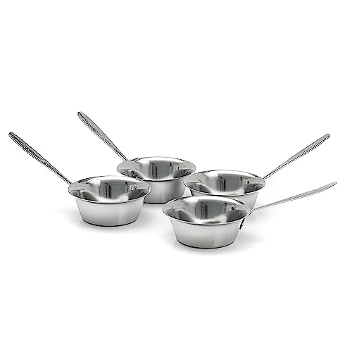 Cocotte Mini-Kokotte mit Griff, Edelstahl, 8,9 cm, ofenfest, 95 ml, 4 Stück OFXDD von OFXDD