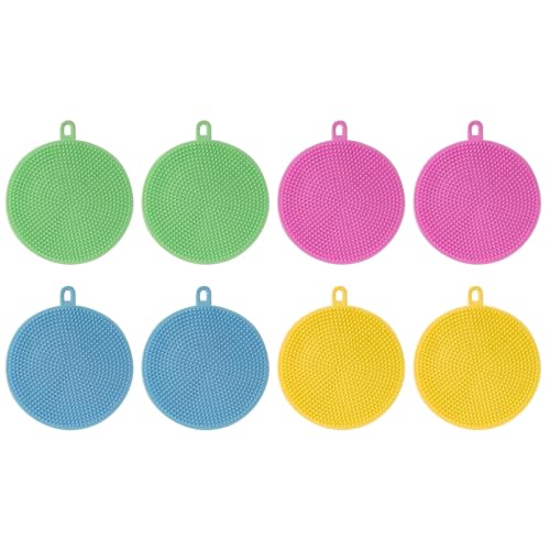 Silikon-Schwamm, hitzebeständig, Silikon-Schrubber, doppelseitig, lebensmittelechter Silikonschwamm, 8 Stück Silikon-Schwamm, hitzebeständig, Silikon-Schrubber, doppelseitig, lebensmittelechter Silikonschwamm, 8 Stück von OFXDD