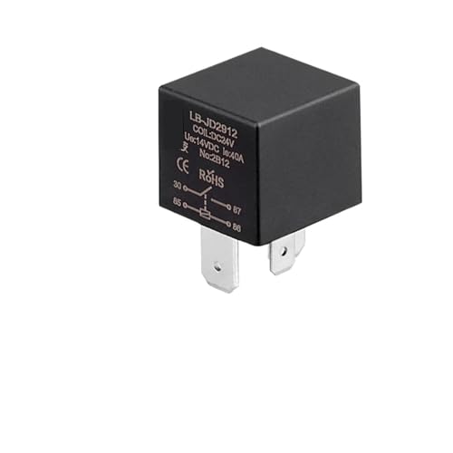 1 Stück KFZ Relais 12V24V Hochstrom 4Pol 5Pol 80A Auto Steckrelais(2912 (4p 24V-40A)) von OFYPCURI