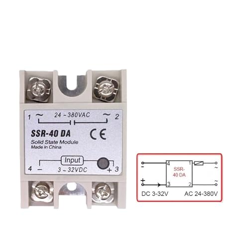 1 Stück SSR Weißes oder blaues Gehäuse Einphasen-Halbleiterrelaismodul for PID-Temperaturregelung DD DA SSR-25DA SSR-40DA SSR-40DD(40DA) von OFYPCURI