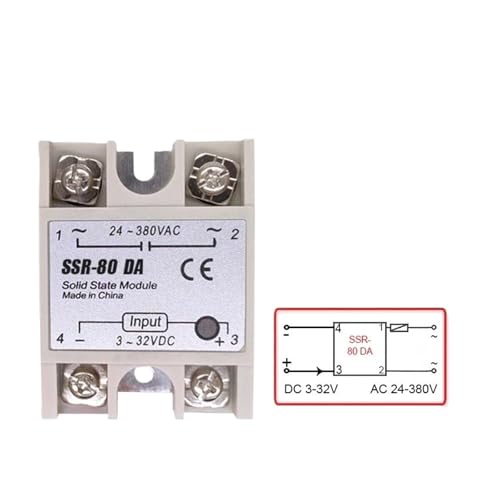 1 Stück SSR Weißes oder blaues Gehäuse Einphasen-Halbleiterrelaismodul for PID-Temperaturregelung DD DA SSR-25DA SSR-40DA SSR-40DD(80DA) von OFYPCURI