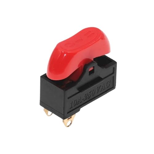 10 Stück 10A 250VAC Haartrockner-Wippschalter, 3 Positionen(Red) von OFYPCURI