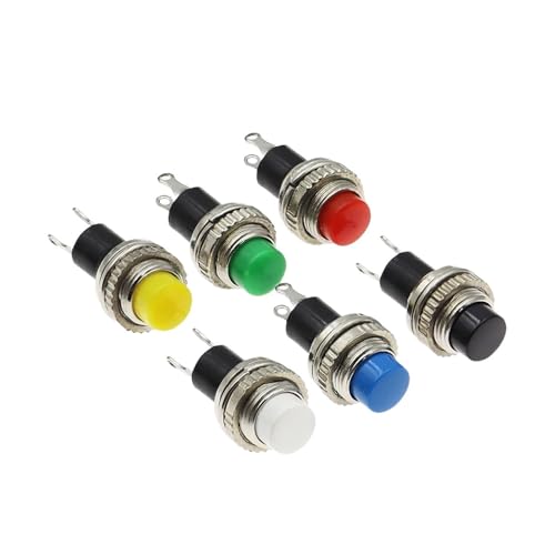 100 stücke Panel Mount 10mm Push Button Schalter Oberen Gewinde(DS-314,Green) von OFYPCURI
