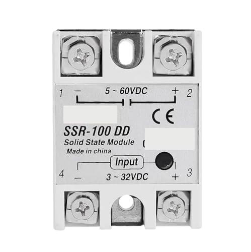 1er-Pack DC-DC Einphasiges Halbleiterrelais DC DC SSR-Modul 10 A 25 A 40 A DD Eingangsspannung 3–32 V 12 V DC bis 5–60 V DC Ausgangslast(SSR-100DD) von OFYPCURI