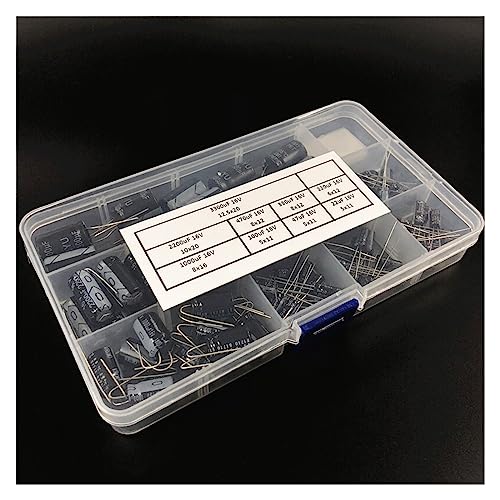 90 Stück 16 V 22 uF 47 uF 100 uF 220 uF 330 uF 470 F 1000 uF 2200 uF 3300 uF Mix-Elektrolytkondensator-Set mit Aufbewahrungsbox 90 Stück 16 V 22 uF 47 uF 100 uF 220 uF 330 uF 470 F 1000 uF 2200 uF 3300 uF Mix-Elektrolytkondensator-Set mit Aufbewahrungsbox von OFYPCURI