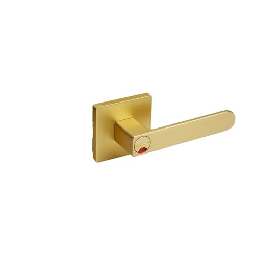 Badezimmer-Dreipolschloss mit roter und grüner Kontrollleuchte for Verriegeln des Türgriffs(Brushed gold) von OFYPCURI