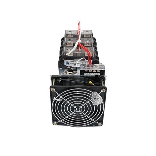 DC zu AC Dreiphasen-Halbleiterrelais-Set mit Kühlkörper und Lüfter 60A 80A 100A 120A 150A 200A 300A 400A SSR-Relais(DC-AC 200A) von OFYPCURI