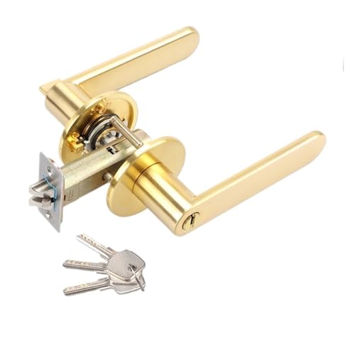 Geräuschloses Türschloss Dreipoliges Rundgriffschloss(24K gold with key) von OFYPCURI