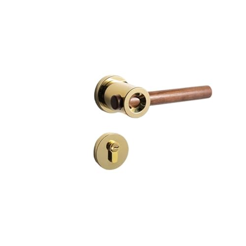 Griff Sicherheitstürschloss Schlafzimmer Split Lock Silent(Gold-Magnetic lock) von OFYPCURI