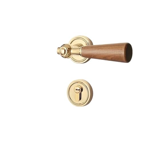 Griff zink-legierung stille türschloss haushalt hardware zubehör doppelseitige griff schloss(B gold) von OFYPCURI