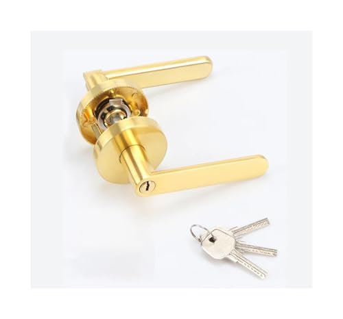 Innentürschloss Dreipol-Drückerschloss(Gold-with key) von OFYPCURI