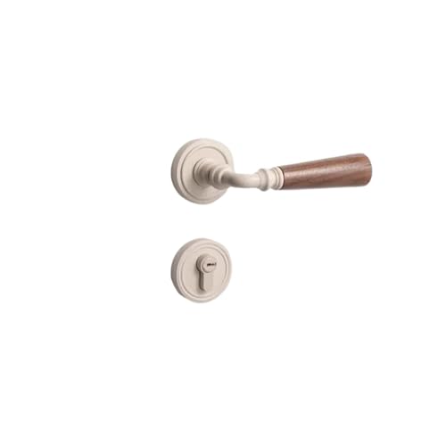 Leiser Schlafzimmertürschlossgriff Metall-Split-Lock-Türzubehör(White) von OFYPCURI