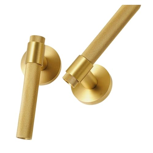 Messing-Rändeltürgriffgarnitur for Doppeltürdrücker(Standard 8550 Lock) von OFYPCURI