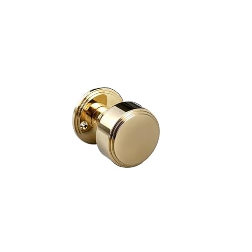 Messing rundes Innentürschloss-Set leise glänzend(Gold-Flat lock) von OFYPCURI