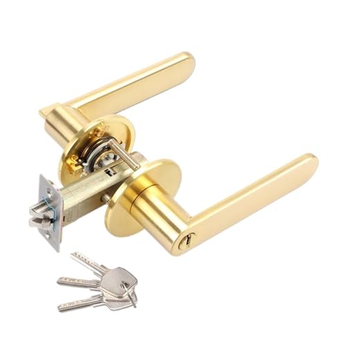 Schlafzimmertürgriffschloss mit Schlüssel for Badezimmer(Gold Withkey) von OFYPCURI