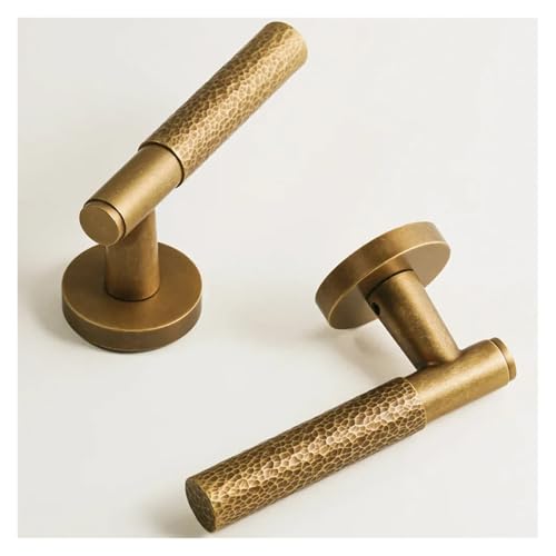 Türschloss Messing Hammerschlag Schlafzimmer Türgriff(Standard 8550 Lock) von OFYPCURI