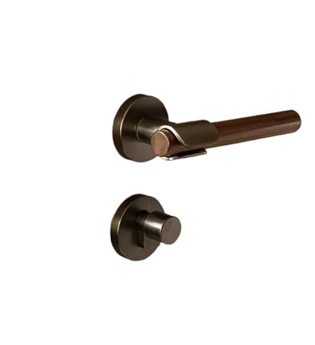 Zinklegierung Türschloss Schlafzimmer Türgriff Innen Silent Lock(Gold-Magnetic lock) von OFYPCURI