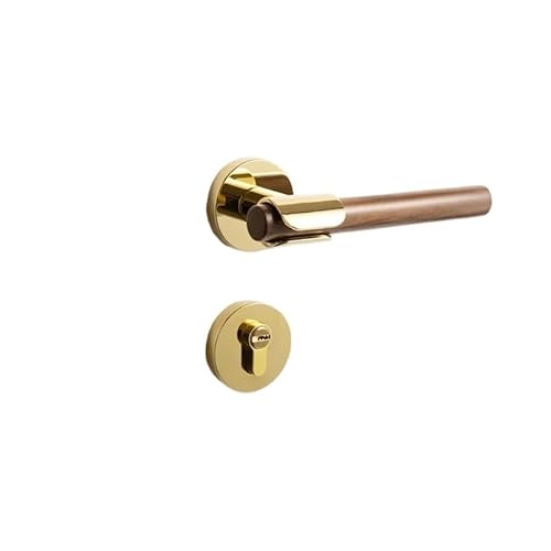 Zinklegierung Türschloss Schlafzimmer Türgriff Innen Silent Lock(Gold-Silent lock) von OFYPCURI