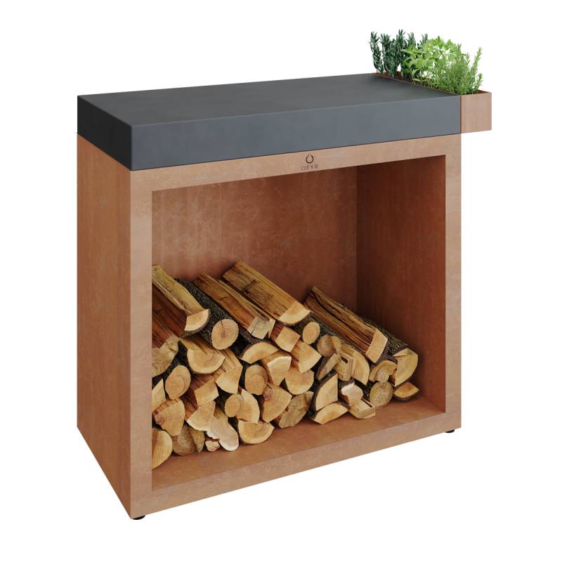 OFYR Butcher Block Storage 90 Corten Keramik Dunkelgrau von OFYR