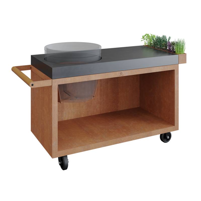 OFYR Kamado Table Corten 135 PRO Concrete BGE von OFYR