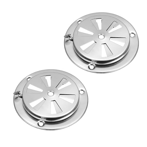 OGANAZI JMUS20243414 BBQ Grill Smoker Abluftventil Ofen Entlüftungsdämpfer zur Einstellung des Luftstroms, BBQ Smoke Grillen Lüftungsschlitz-Set, Edelstahl Grill Vent Smoker Ersatzteile OGANAZI JMUS20243414 BBQ Grill Smoker Abluftventil Ofen Entlüftungsdämpfer zur Einstellung des Luftstroms, BBQ Smoke Grillen Lüftungsschlitz-Set, Edelstahl Grill Vent Smoker Ersatzteile von OGANAZI