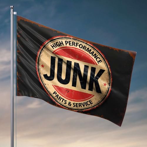 Coole Flaggen für Jungs, Hochleistungs-Junk-Teile und Service-Flagge, Terrassendekoration, Männerhöhlen-Zubehör und Dekoration (60 x 90 cm) von OGBD