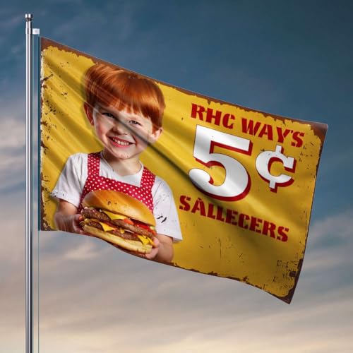 Coole Flaggen für Jungs, Rhc Way's Sallezers-Flagge, Terrassendekoration, Männerhöhlen-Zubehör und Dekoration, 30 x 45 cm von OGBD