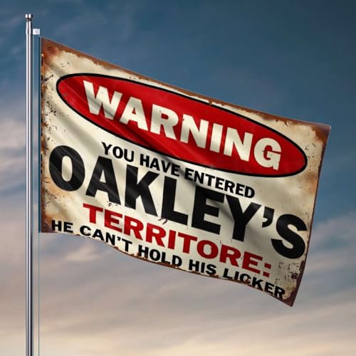 Cooles Raumzubehör für Teenager und Jungen, Warnung: Oakley's Territory, lustige Geschenke für Boss, Sport, Bar-Dekoration (30 x 45 cm) von OGBD
