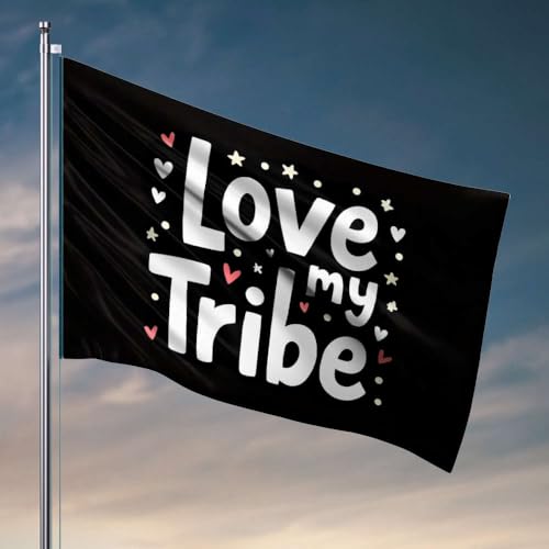 Flagge für Zimmer, Jungs, Love My Tribe, Poster, für Jungs, 120 x 180 cm von OGBD
