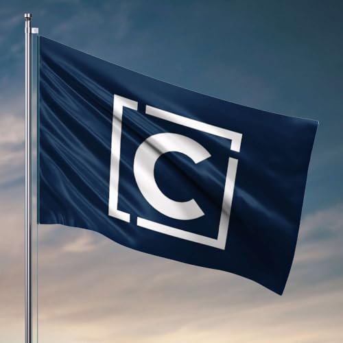 Flagge für Zimmer, das Bild enthält den Buchstaben "C", eingeschlossen in einer quadratischen Flagge, College-Schlafsaal-Poster für Jungs, Zimmerdekoration (152 x 244 cm) von OGBD