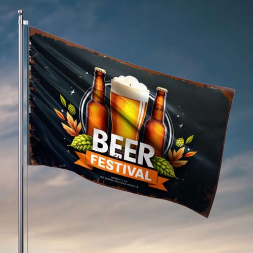 Flaggen für Studentenwohnheim Bierfest – Taste The Hops! Flagge, Männerhöhlen-Regeln, Flaggen für Teenager (152 x 244 cm) von OGBD
