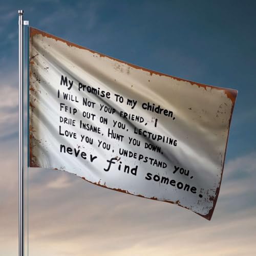 Flaggen für Studentenwohnheim My Promise To My Children, I Will Not Abandon You. Flagge für Jugendliche (152 x 244 cm) von OGBD