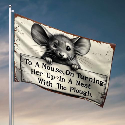 Flaggen für Studentenwohnheim zu einer Maus, wenn Sie sie in einem Nest mit dem Pflug aufdrehen, Flagge, Männerhöhlen-Regeln, Flaggen für Teenager (60 x 90 cm) von OGBD