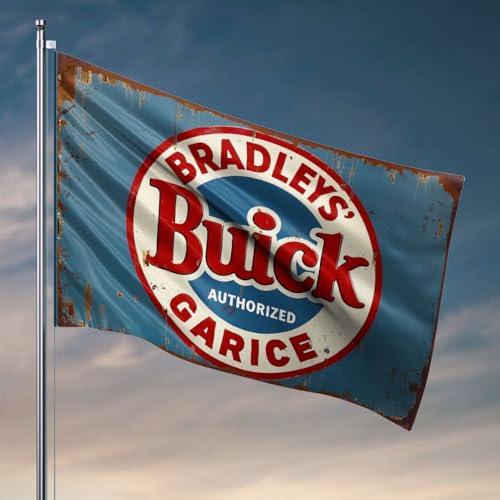 Gartenflaggen, lustige Bradley's autorisierte Buick-Garage, Flagge, Veranda, Dekoration, Gartenflaggen, Frühling und Sommer, 30 x 45 cm Gartenflaggen, lustige Bradley's autorisierte Buick-Garage, Flagge, Veranda, Dekoration, Gartenflaggen, Frühling und Sommer, 30 x 45 cm von OGBD