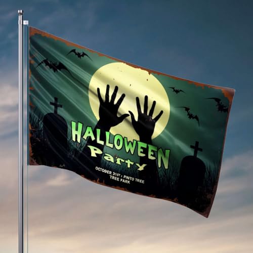 Heimdekoration, Halloween-Party am 31. Oktober, Raumflaggen für Jungs, Dekorationen für die Küche (120 x 180 cm) von OGBD