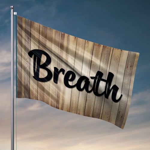 Heimdekoration für Männer, das Wort "Breath" ist auf das Bild gedruckt. Flaggendekoration für Männerhöhle, Garage, Dekoration für Männer (30 x 45 cm) von OGBD