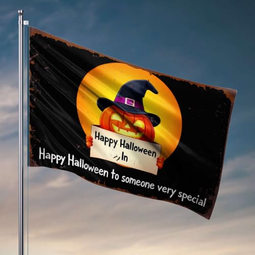 Herren-Höhlendekoration, Happy Halloween To Someone Very Special, Flaggenflaggen für Männer, Gartenflaggenständer (30 x 45 cm) von OGBD
