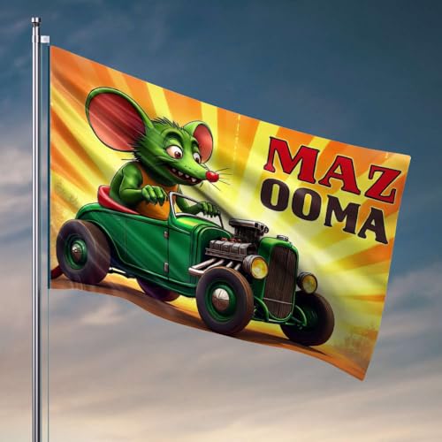Home Decor Men Rat Race: Speedy Adventures In A Classic Car! Flaggen-Dekor für Männerhöhle, Garage, Dekoration für Männer (60 x 90 cm) von OGBD