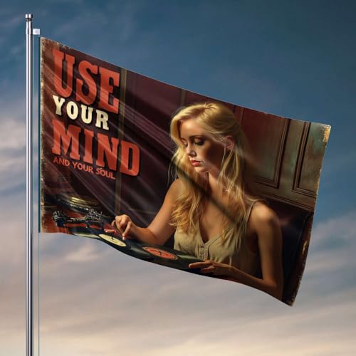 Lustige Flaggen für Jungs, verwenden Sie Ihren Geist und Ihre Seele, Studenten-Flagge, Sportler, Zubehör (120 x 180 cm) von OGBD