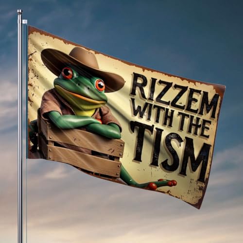 Lustige Flaggen für Zimmer, Jungs, Rizzem mit der Tism-Flagge, Pool-Dekoration, 30 x 45 cm Lustige Flaggen für Zimmer, Jungs, Rizzem mit der Tism-Flagge, Pool-Dekoration, 30 x 45 cm von OGBD