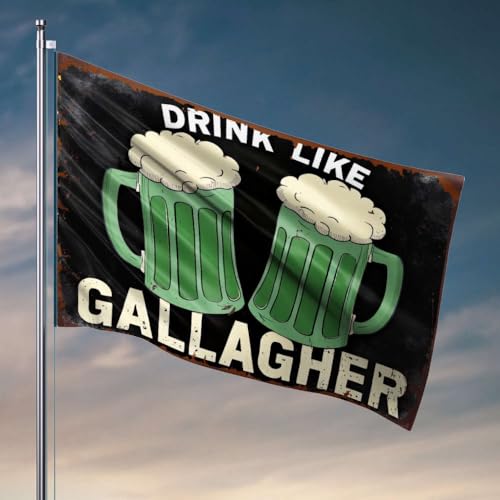 Lustige Flaggen für Zimmer, Jungs, trinken wie Gallagher, Pool-Dekoration, 152 x 244 cm Lustige Flaggen für Zimmer, Jungs, trinken wie Gallagher, Pool-Dekoration, 152 x 244 cm von OGBD