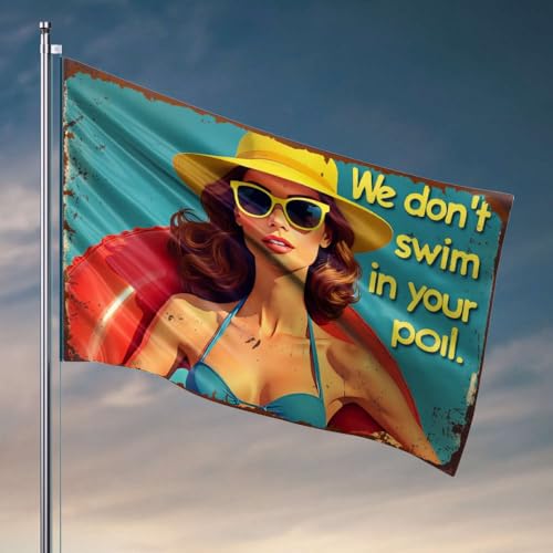 Lustige Flaggen für Zimmer, Jungs We Don'T Swim In Your Pool. Flagge, Pool-Dekoration, 60 x 90 cm Lustige Flaggen für Zimmer, Jungs We Don'T Swim In Your Pool. Flagge, Pool-Dekoration, 60 x 90 cm von OGBD
