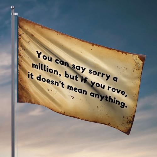 Lustige Flaggen für Zimmer, mit denen Sie sich eine Million entschuldigen können, aber wenn Sie reve, bedeutet es nichts, Pool-Dekoration (120 x 180 cm) von OGBD