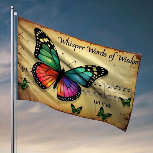 Lustige Flaggen für Zimmerjungs, Flüsterworte der Weisheit, Let It Be Flagge, Pool-Dekoration, 60 x 90 cm Lustige Flaggen für Zimmerjungs, Flüsterworte der Weisheit, Let It Be Flagge, Pool-Dekoration, 60 x 90 cm von OGBD