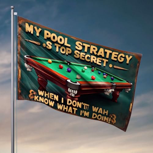 Lustige Flaggen für Zimmerjungs My Pool Strategy Is Top Secret When I Don'T Know What I'M Doing", Pool-Dekoration, 120 x 180 cm von OGBD