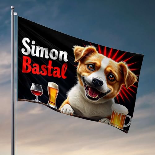 Lustige Wohnheim-Flaggen Simon Bastal: Cheers To Good Times! Flagge, Schlafzimmer, Türdekoration, Hippie-Dekoration (152 x 244 cm) von OGBD