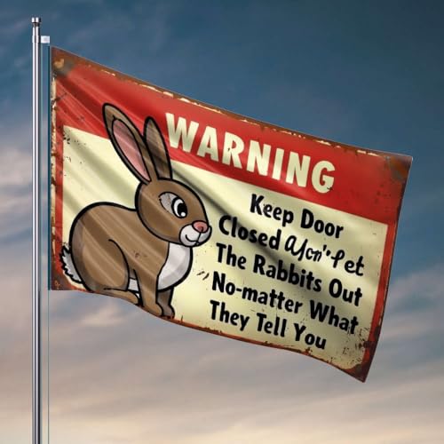 Mädchenflaggen für Schlafzimmer Halten Sie die Tür geschlossen. Lassen Sie die Kaninchen nicht raus, egal was sie Ihnen sagen. Flagge, Herbstdekoration, Outdoor, Teenager, Jungen, Raumdekoration (60 x Mädchenflaggen für Schlafzimmer Halten Sie die Tür geschlossen. Lassen Sie die Kaninchen nicht raus, egal was sie Ihnen sagen. Flagge, Herbstdekoration, Outdoor, Teenager, Jungen, Raumdekoration (60 x von OGBD