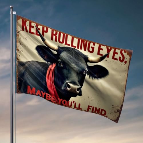 Raumflaggen für Jungs halten Augen im Rollen, vielleicht finden Sie es. Flagge, Poolzubehör, Poolzubehör (60 x 90 cm) von OGBD